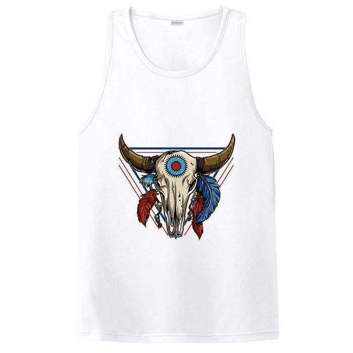 Classic Buffalo Skull Native American Tribe Totem PosiCharge Competitor Tank