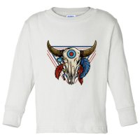 Classic Buffalo Skull Native American Tribe Totem Toddler Long Sleeve Shirt