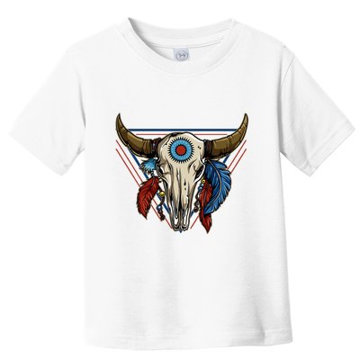Classic Buffalo Skull Native American Tribe Totem Toddler T-Shirt