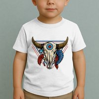 Classic Buffalo Skull Native American Tribe Totem Toddler T-Shirt