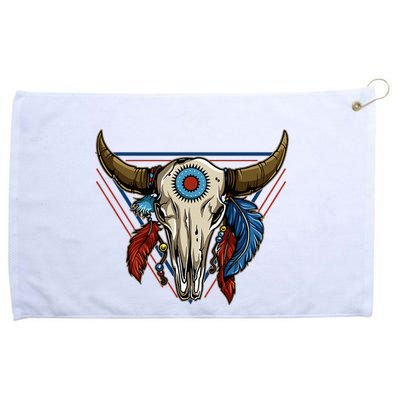 Classic Buffalo Skull Native American Tribe Totem Grommeted Golf Towel