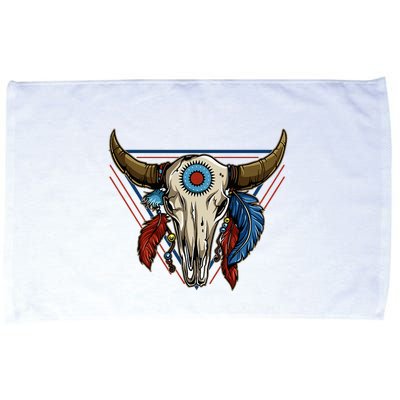 Classic Buffalo Skull Native American Tribe Totem Microfiber Hand Towel