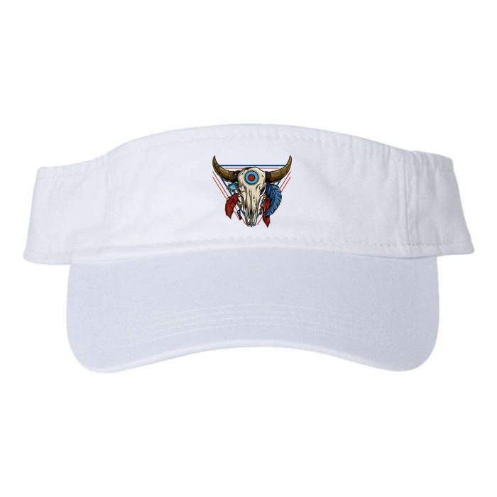 Classic Buffalo Skull Native American Tribe Totem Visor