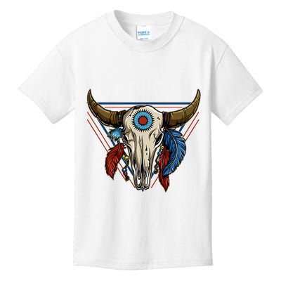 Classic Buffalo Skull Native American Tribe Totem Kids T-Shirt