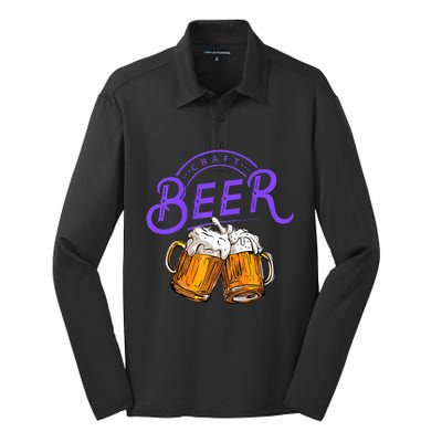 Craft Beer Summer Silk Touch Performance Long Sleeve Polo