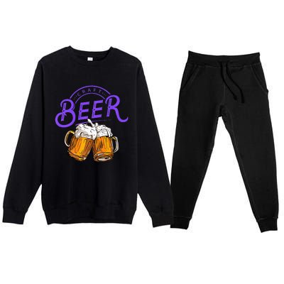 Craft Beer Summer Premium Crewneck Sweatsuit Set