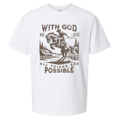 Cowboy Bible Scripture Verse Western Jesus For Faith Sueded Cloud Jersey T-Shirt