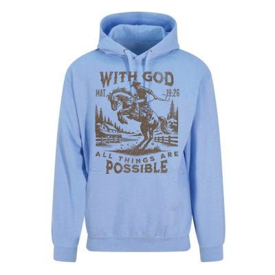 Cowboy Bible Scripture Verse Western Jesus For Faith Unisex Surf Hoodie