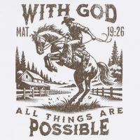 Cowboy Bible Scripture Verse Western Jesus For Faith Cooling Performance Crew T-Shirt