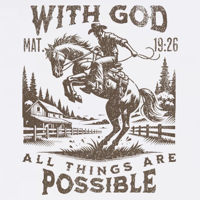 Cowboy Bible Scripture Verse Western Jesus For Faith Cooling Performance Crew T-Shirt