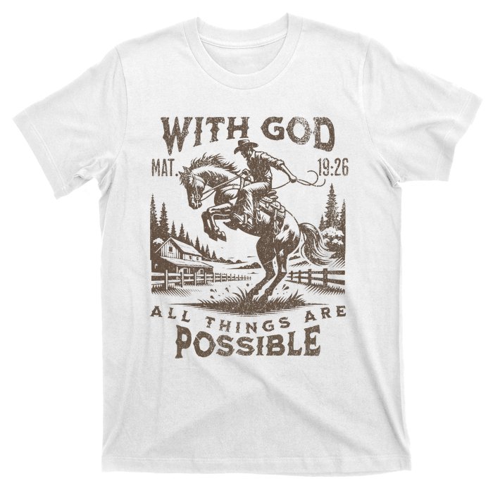 Cowboy Bible Scripture Verse Western Jesus For Faith T-Shirt