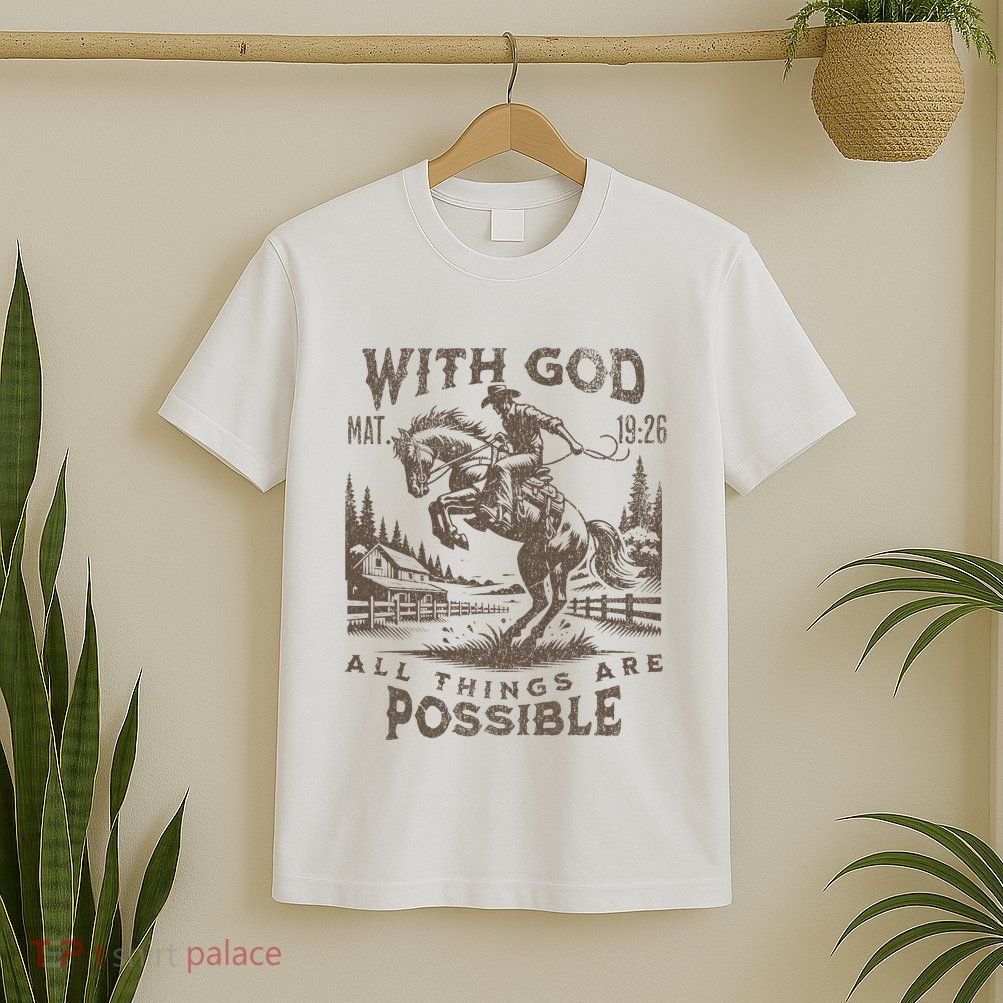 Cowboy Bible Scripture Verse Western Jesus For Faith T-Shirt