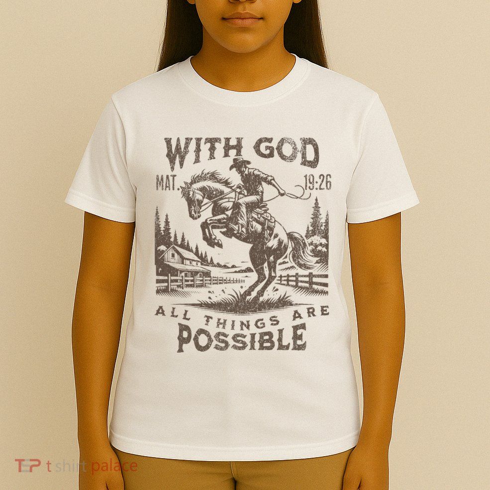 Cowboy Bible Scripture Verse Western Jesus For Faith T-Shirt