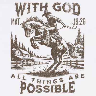 Cowboy Bible Scripture Verse Western Jesus For Faith T-Shirt