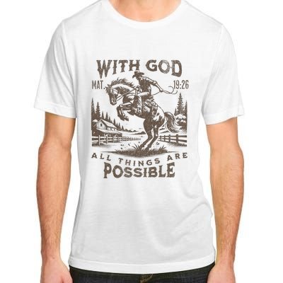 Cowboy Bible Scripture Verse Western Jesus For Faith Adult ChromaSoft Performance T-Shirt