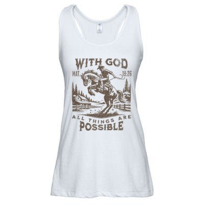 Cowboy Bible Scripture Verse Western Jesus For Faith Ladies Essential Flowy Tank