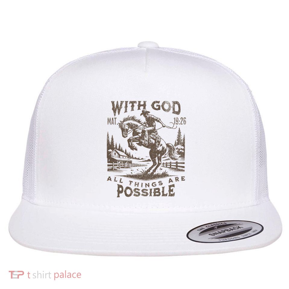 Cowboy Bible Scripture Verse Western Jesus For Faith Flatbill Hat