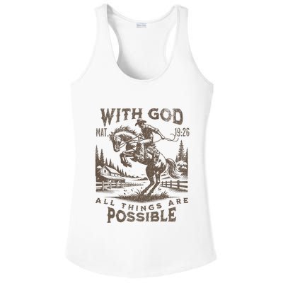 Cowboy Bible Scripture Verse Western Jesus For Faith Ladies PosiCharge Competitor Racerback Tank