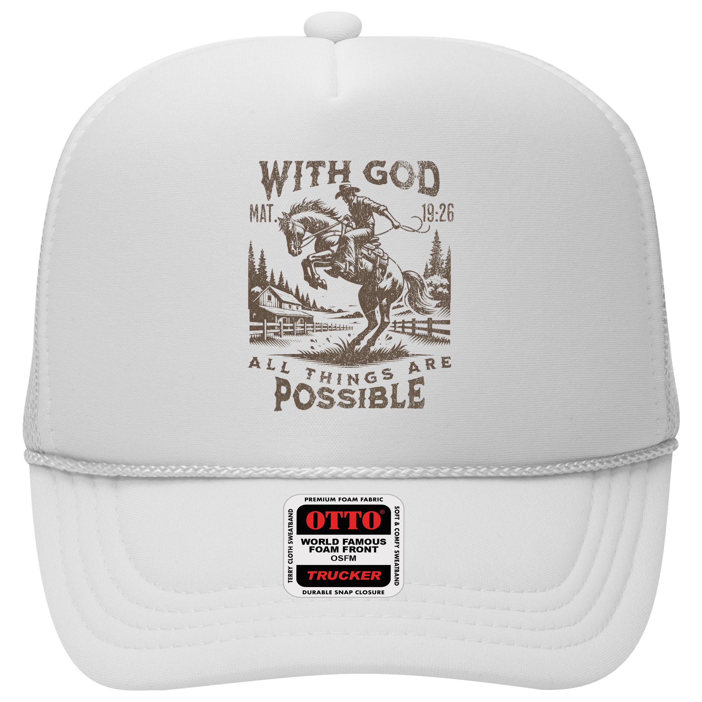 Cowboy Bible Scripture Verse Western Jesus For Faith Hat