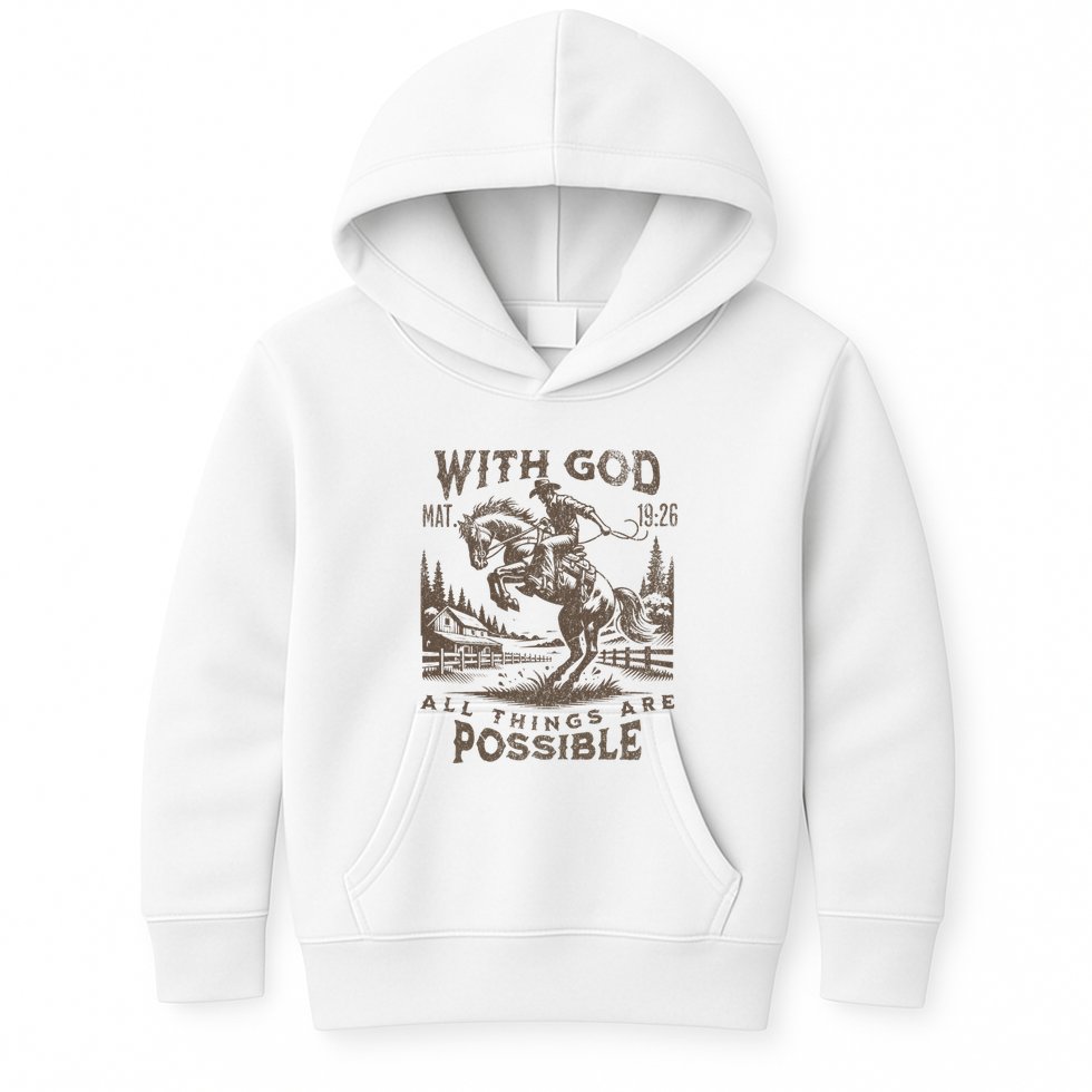 Cowboy Bible Scripture Verse Western Jesus For Faith Kids Hoodie