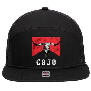 C.O.J.O Bull Skull Music Country 70s Cowboys Boots 7 Panel Mesh Trucker Snapback Hat