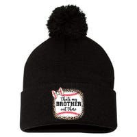 Cute Baseball Sister Thats My Brother Out There Pom Pom 12in Knit Beanie