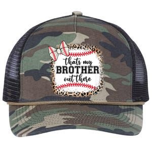 Cute Baseball Sister Thats My Brother Out There Retro Rope Trucker Hat Cap