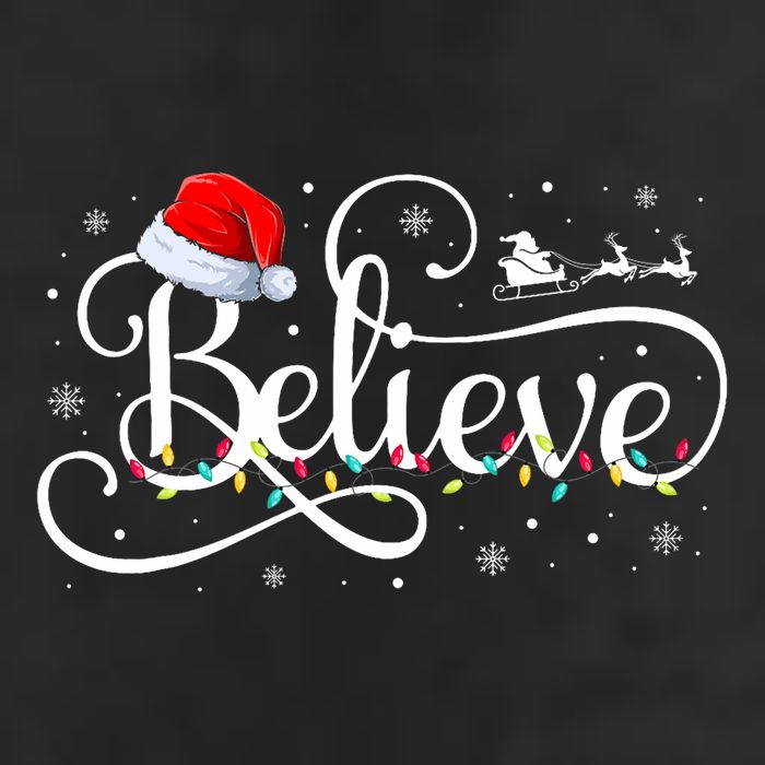 Christmas Believe Santa Claus Funny Family Matching 25L Jumbo Tote