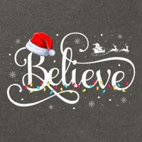 Christmas Believe Santa Claus Funny Family Matching Cotton Canvas Backpack