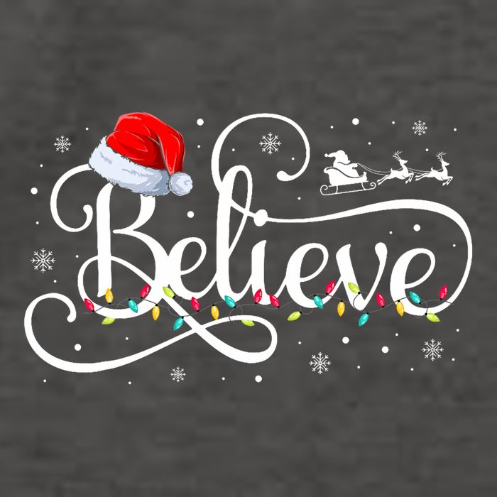 Christmas Believe Santa Claus Funny Family Matching Vector Backpack