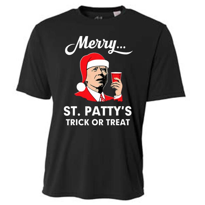 Christmas Biden Santa Merry St PattyS Trick Or Treat Funny Cooling Performance Crew T-Shirt