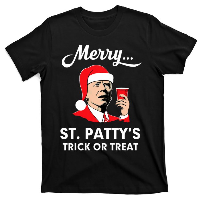 Christmas Biden Santa Merry St PattyS Trick Or Treat Funny T-Shirt