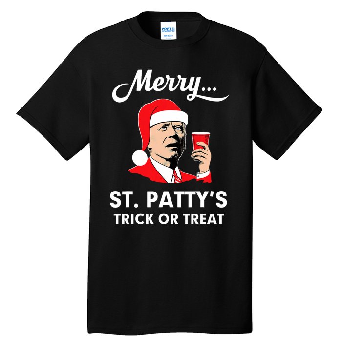 Christmas Biden Santa Merry St PattyS Trick Or Treat Funny Tall T-Shirt