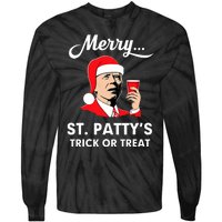 Christmas Biden Santa Merry St PattyS Trick Or Treat Funny Tie-Dye Long Sleeve Shirt