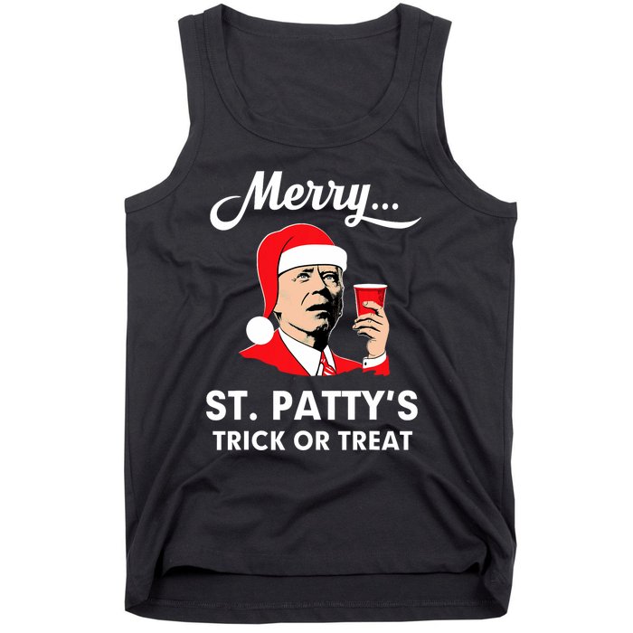 Christmas Biden Santa Merry St PattyS Trick Or Treat Funny Tank Top