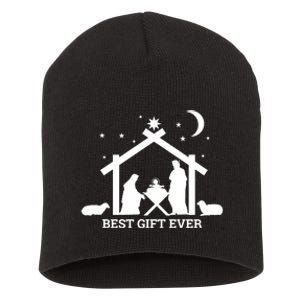 Christian Bible School Jesus Nativity Scene Short Acrylic Beanie