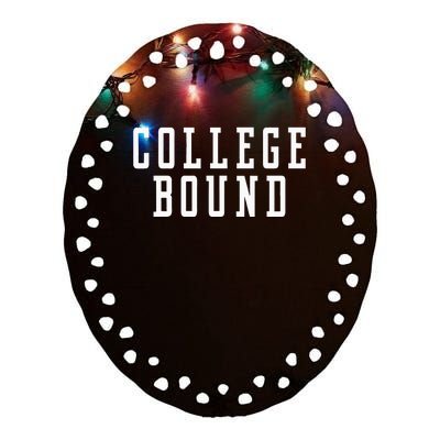 College Bound Student Announcement Ceramic Oval Ornament