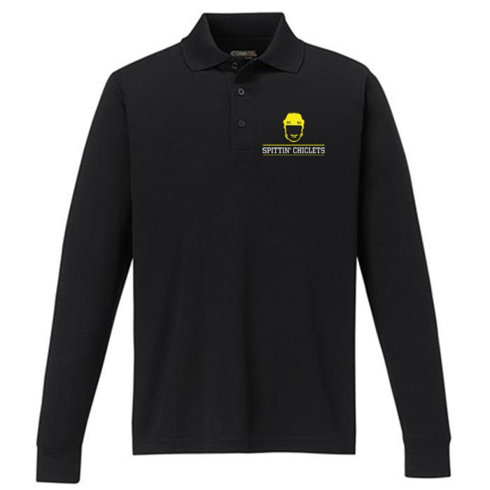 Chicletsnation Bauer Spittin Chiclets Performance Long Sleeve Polo