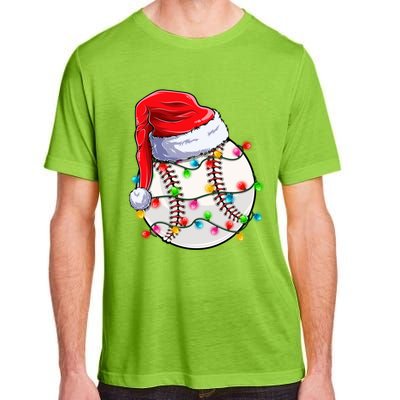 Christmas Baseball Santa Hat Funny Xmas Pajama Cute Gift Adult ChromaSoft Performance T-Shirt