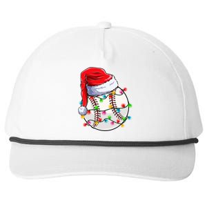 Christmas Baseball Santa Hat Funny Xmas Pajama Cute Gift Snapback Five-Panel Rope Hat