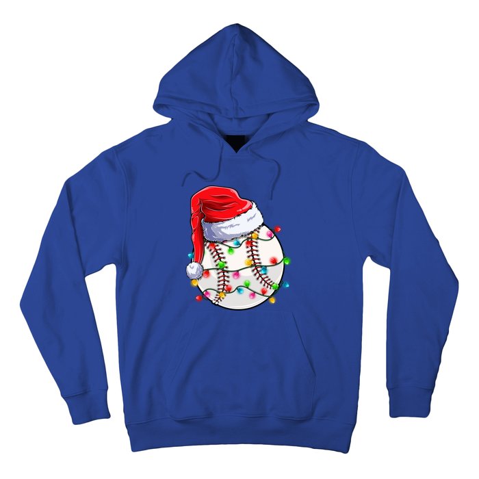 Christmas Baseball Santa Hat Funny Xmas Pajama Cute Gift Hoodie