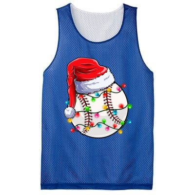 Christmas Baseball Santa Hat Funny Xmas Pajama Cute Gift Mesh Reversible Basketball Jersey Tank