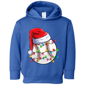 Christmas Baseball Santa Hat Funny Xmas Pajama Cute Gift Toddler Hoodie