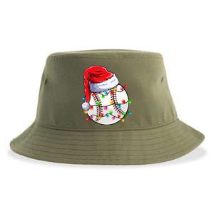 Christmas Baseball Santa Hat Funny Xmas Pajama Cute Gift Sustainable Bucket Hat