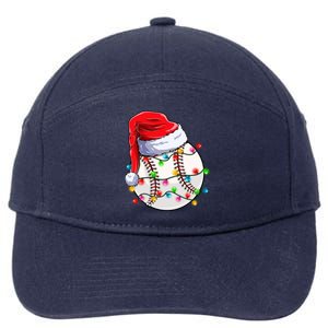 Christmas Baseball Santa Hat Funny Xmas Pajama Cute Gift 7-Panel Snapback Hat