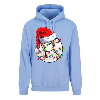 Christmas Baseball Santa Hat Funny Xmas Pajama Cute Gift Unisex Surf Hoodie