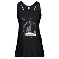 Christmas Black Sphynx Cat Snow Globe Gift Ladies Essential Flowy Tank