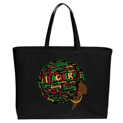 Cute Black Smart Teacher 'S Pride Black History Month Gift Cotton Canvas Jumbo Tote