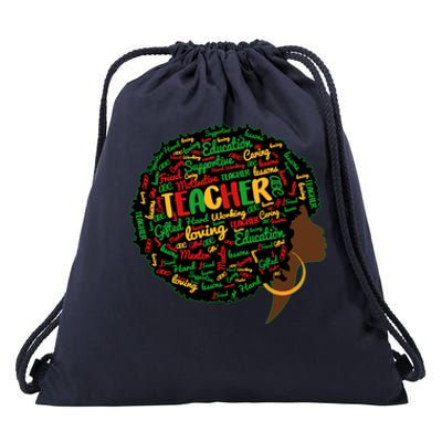 Cute Black Smart Teacher 'S Pride Black History Month Gift Drawstring Bag