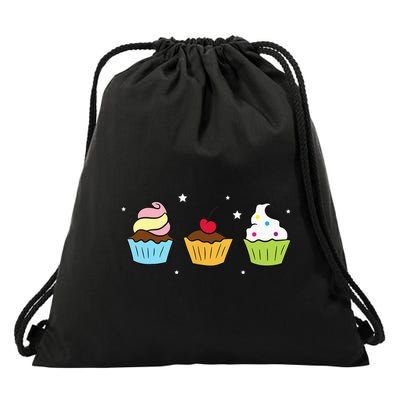 Cupcakes Baking Sweet Cupcakes Sweet Cupcake Baking Drawstring Bag